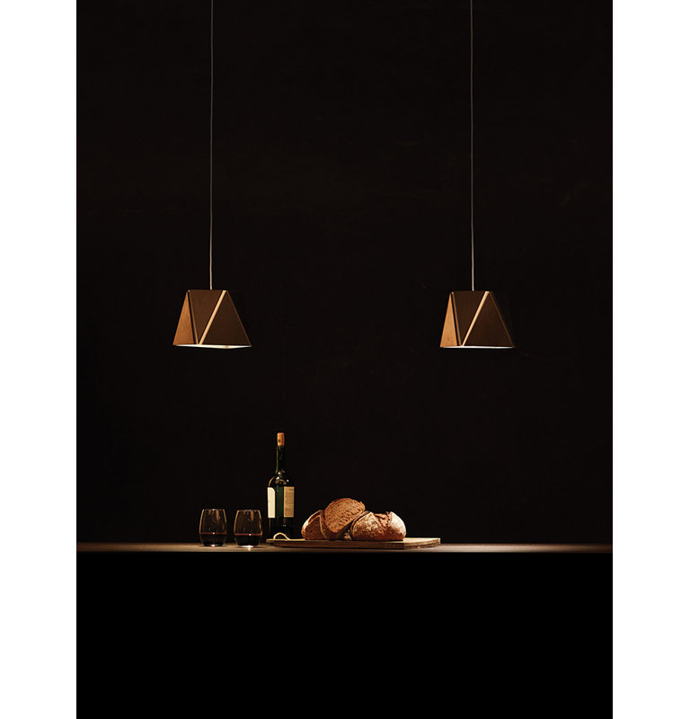 Calx 4 - Light Chandelier, White Washed Oak/Rose Gold