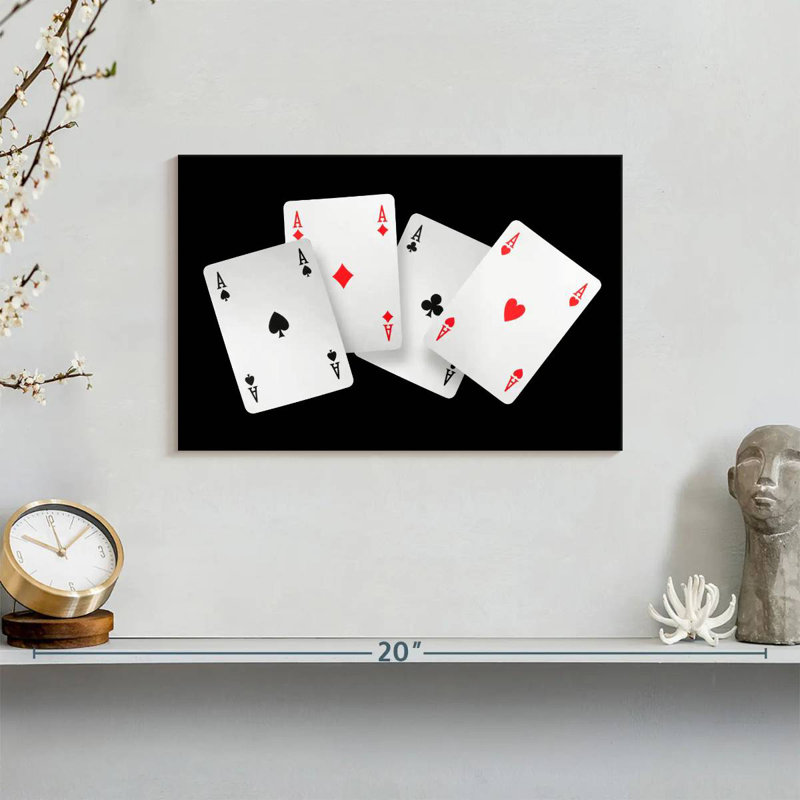  «Four Ace Card», H 8 po x l 12 po