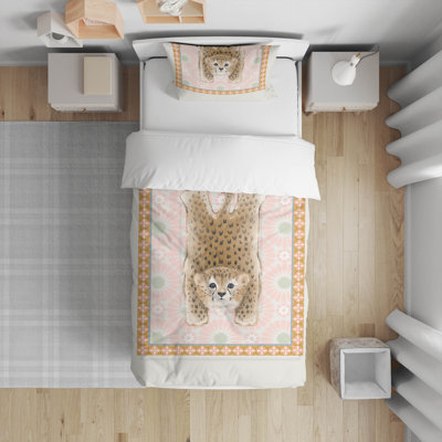 Lil Lying Leopard Tile Decorative Lightweight Comforter Set