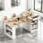 Extendable Storage Kitchen Island with Double-sided Storage and Power Outlet-929910233