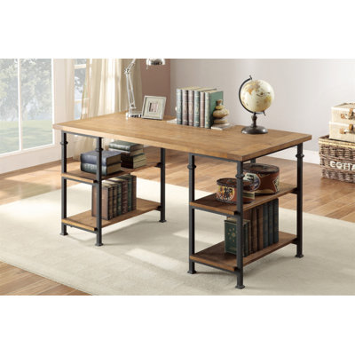 Table de bureau vintage 1 pièce avec 4 tablettes ouvertes