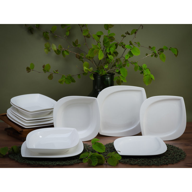 Melbourne 12 Piece Bone China Dinnerware Set, Service for 6