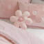 Édredon en chenille réversible à motif floral double / grand rose avec coussin décoratif à motif floral à l'envers, lavable à la machine, rembourrage 4 pièces, preuve