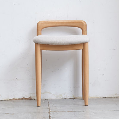 Banc de tabouret en bois de hêtre naturel pour salle à manger, chambre à coucher