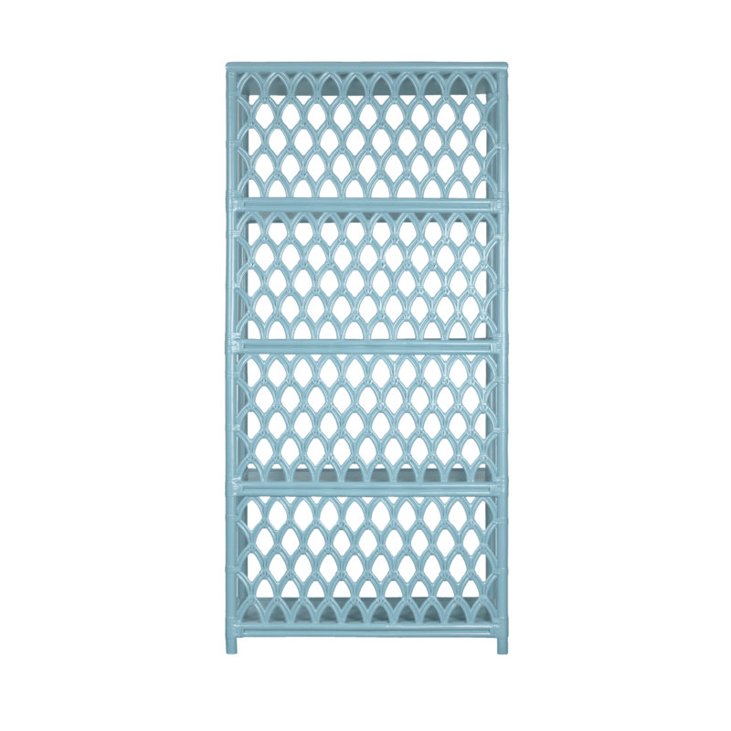 Casablanca 75.5" H x 35.5" W Standard Bookcase, Pool Blue