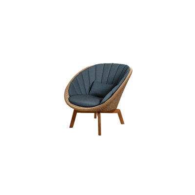 Peacock Teak Patio Papasan Chair with Cushions