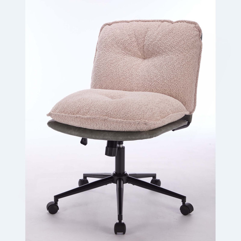 Fauteuil d'ordinateur surdimensionné à roulettes surdimensionné avec roulettes et siège d'ordinateur, Rose