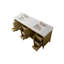 Ensemble de meuble-lavabo autoportant à double cuve 84 po avec plateau en marbre Lavallon-126316240-126316244