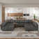 Tomario 14- Piece Upholstered L-Shaped Modular Sectional With Storage