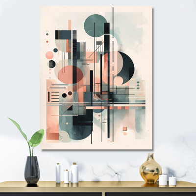 Cream Blue Minimalism Quiet Depths II - Minimalism Canvas Wall Art