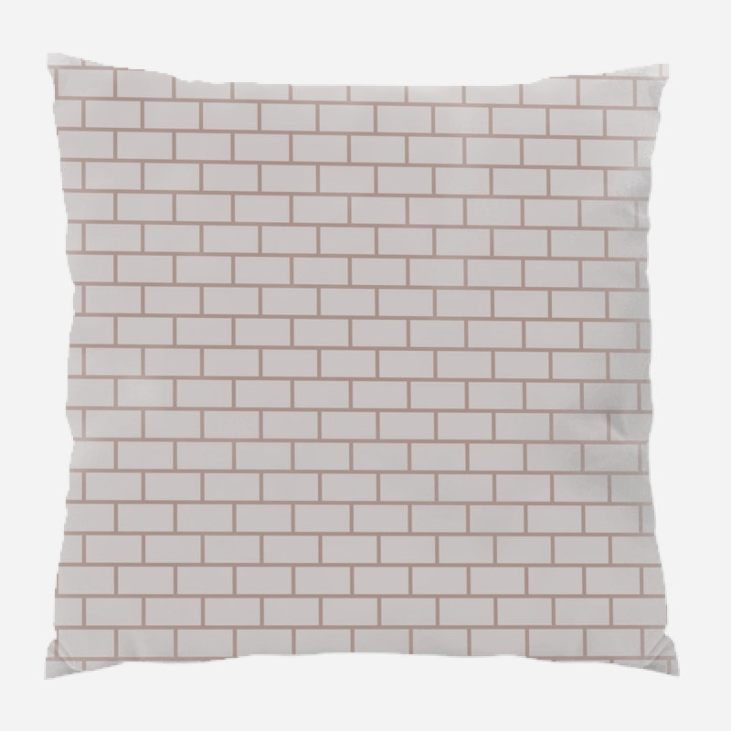 Coussin décoratif briques, Gris