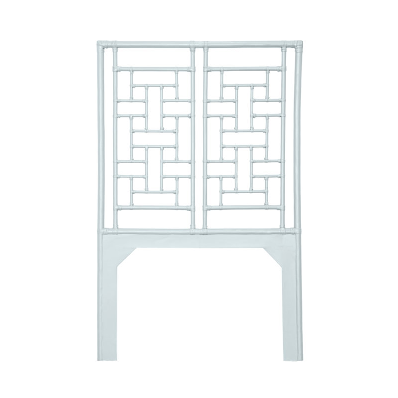 Ohana Rattan Open-Frame Headboard, Twin, Light Blue
