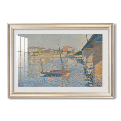 Le Clipper, Asnières, 1887-Paul Signac-Custom Framed Canvas