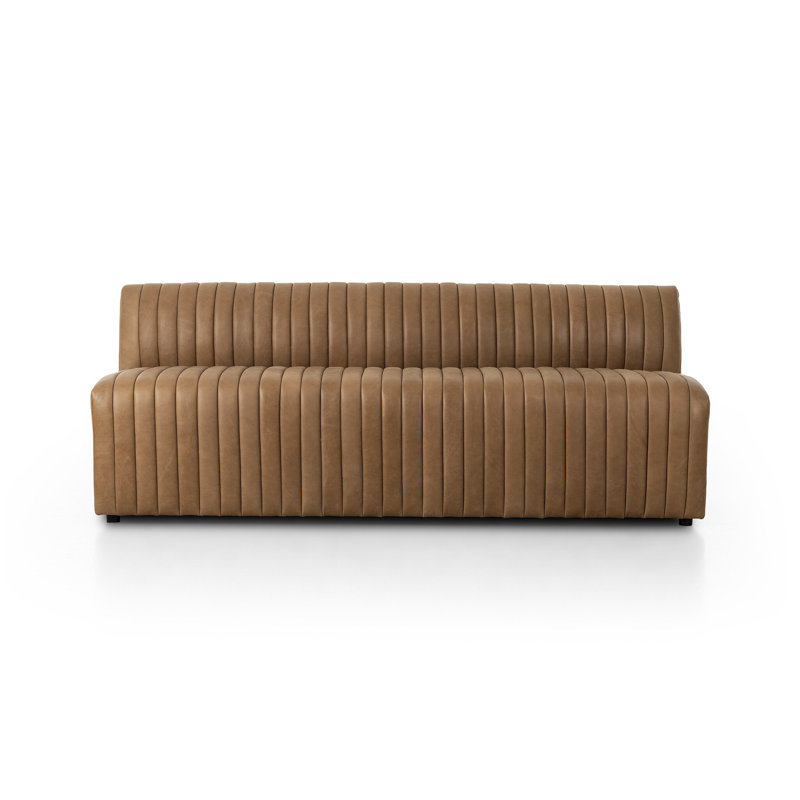 Augustine Upholstered Dining Bench, 31.5" H x 49" W x 28" D, Palermo Drift Genuine Leather
