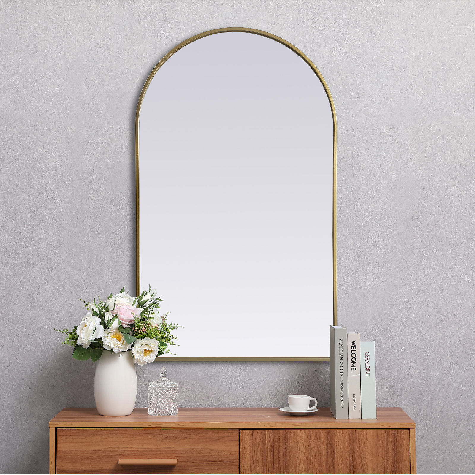 Sabine Accent Mirror, Brass, 40" x 24"