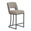 Tabouret de bar moderne en similicuir avec structure en métal, tabourets de bar modernes à hauteur de comptoir avec dossier découpé, ensemble de 2-720821083