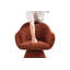 Chaise de salle à manger pivotante à 360 degrés avec pied conique, fauteuil d'appoint rembourré de forme cylindrique avec dossier en S-702862155