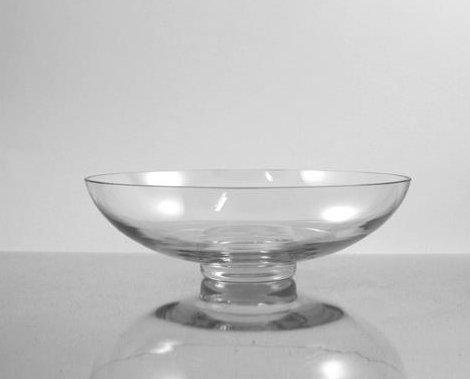 Vase de table en verre transparent Kiersten, H 3,75 po x l 11 po x P 11 po