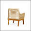 Ensemble de conversation avec causeuse, table basse et 2 fauteuils club pour la détente élégante Annisa