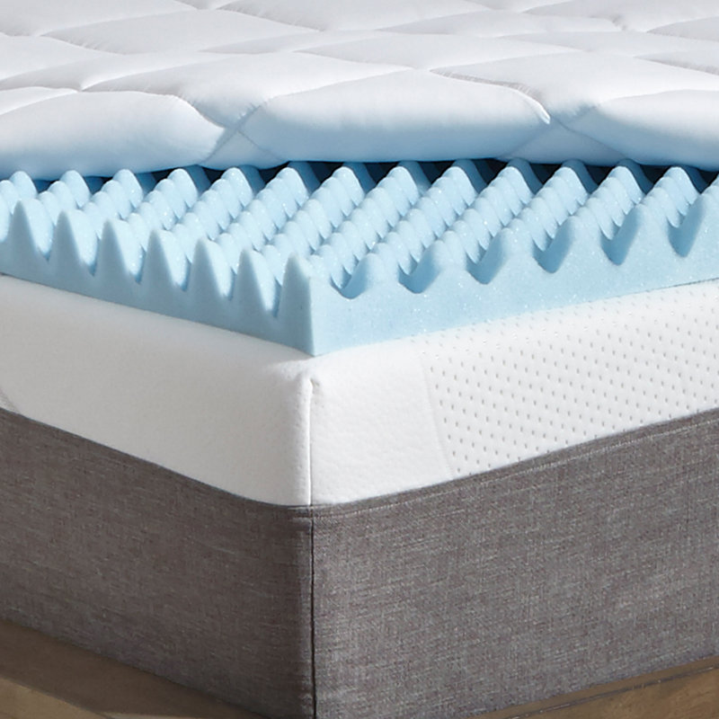 Surmatelas en mousse viscoélastique réversible 2 pièces Slumber Solutions, 3.5", Très grand