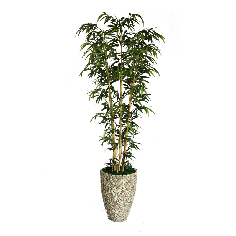 Bambou artificiel en pot 72 po Panama, Naturel