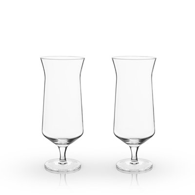Verre d’ouragan en cristal incliné 14 oz. Raye
