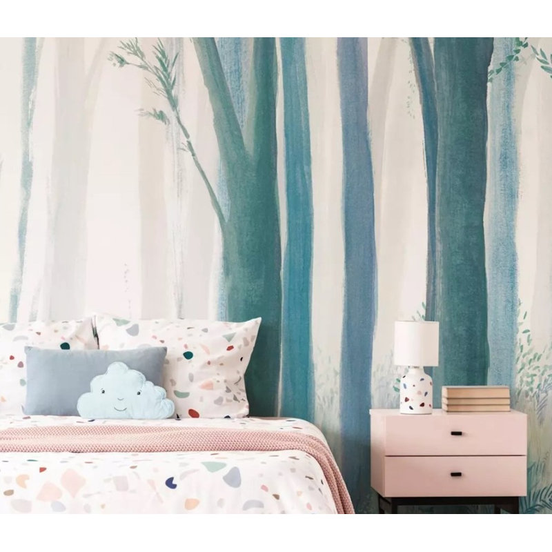 Papier peint forêt et forêt, L 75 po x l 112 po