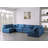 Jocqua Velvet U-Shaped Sectional Reversible-2030298852