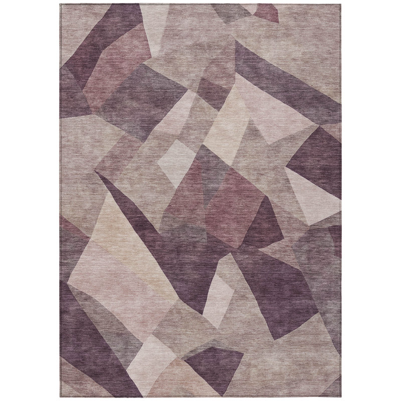 Machine Washable Indoor/Outdoor Kesler ACN2374 Abstract Rug, Rectangle 9' x 12'