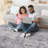 2x3 Light Grey Abstract Doormat Rug, Modern Entryway Accent Carpet with Non Shedding Low Pile Design-296637535-296637528