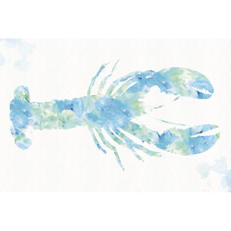 Blue Green Lobster - Wrapped Canvas Art Prints, 61cm H x 91cm W x 3.8cm D