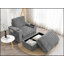 Canapé-lit luxueux en fausse fourrure de lapin avec rangement et porte-gobelet pour la détente