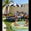 Chaise longue d'extérieur toutes saisons à 5 positions avec 5 positions, facile à installer, avec accoudoirs larges, porte-gobelets rotatifs et roues à roulement lisse pour piscine / bord de piscine / plage / terrasse / patio / arrière-cour, bleu foncé (ensemble de 2)-444776976