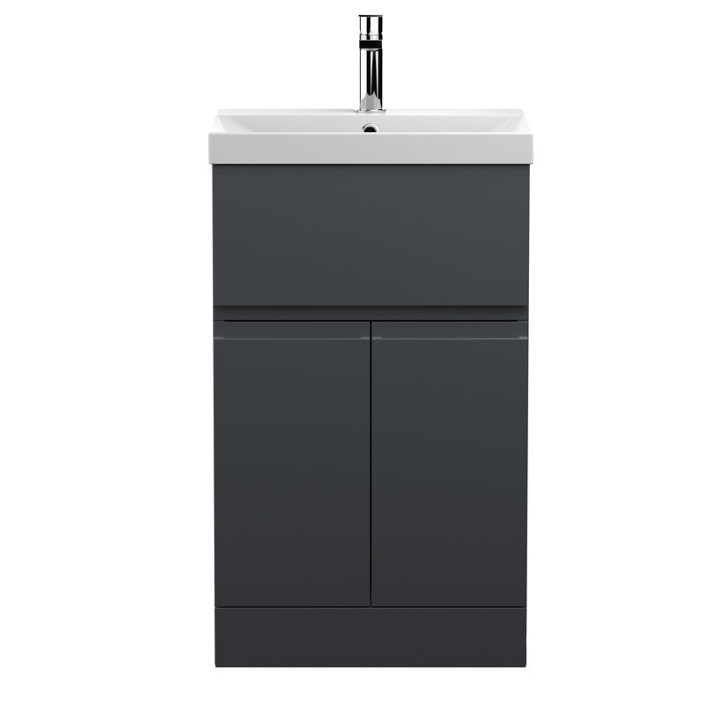 Urban 510mm Single Bathroom Vanity with Basin, Satin Anthracite