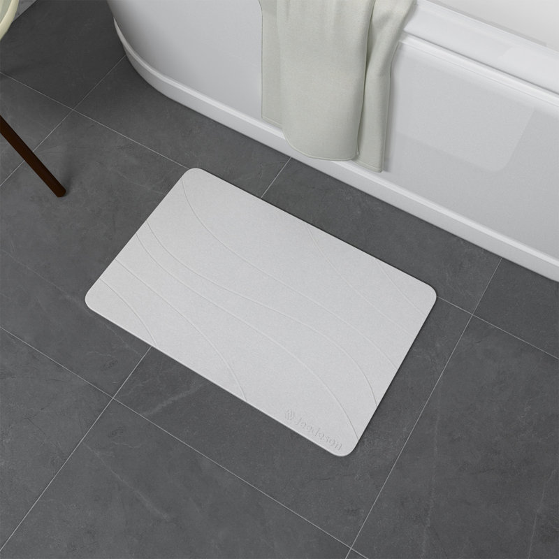15,35 po X 23,62 po Tapis de bain en pierre, tapis de douche à séchage rapide super absorbant, tapis de bain en terre de diatomées