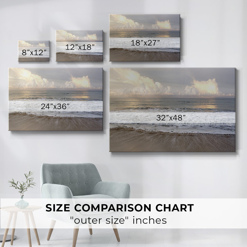 Ebbing Wave-Gallery Wrapped Canvas, 18" H x 27" W