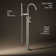 Components Floor-Mount Bath Filler Trim With Lever Handles And Handshower