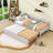 Twin Upholstered Daybed with Backrest and Twin Pop Up Trundle-1163084050
