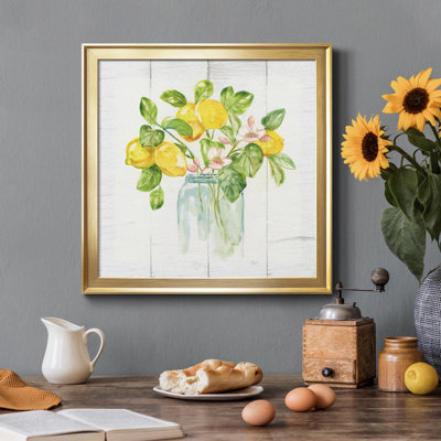 Lemon Branches II - peinture sur toile encadrée