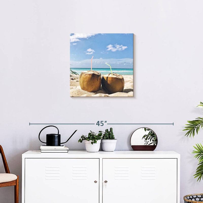 Yarlin Cuban Beach Coconuts, 20" H x 20" W