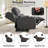 Manual Reclining Loveseat Sofa With Center Console, Storage & Cup Holders Overstuff Seat-1737490821