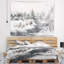 Tapisserie de vecteur aquarelle gris hiver Landscape-28505100
