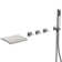 Waterfall Tub Faucet with Rough-in Valve,Wall Mounted Tub Spout with Handheld Shower