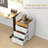 Drawer Home Office Storage Cabinet, Office Drawer On Wheels With Removable Tray, Under Desk Printer Stand With Storage,