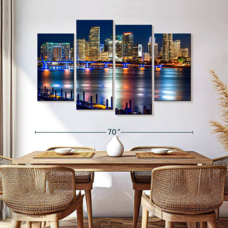 Horizon lumineux de Sirci à Miami, H 42 po x l 68 po