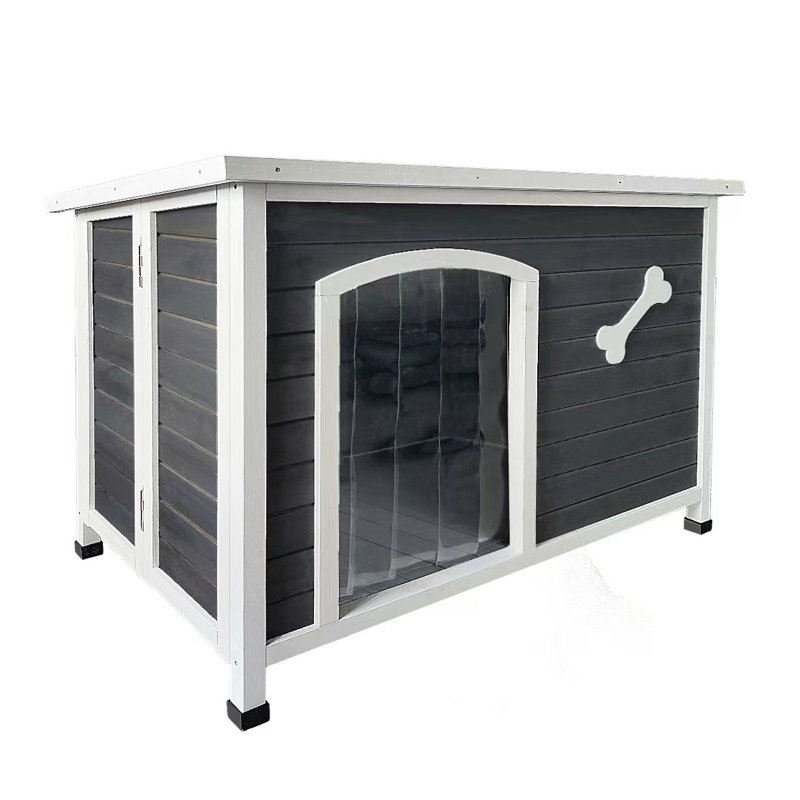 Niche pour chien pliante en bois 40,55 "et chenil imperméable pour l'extérieur | Idée cadeau