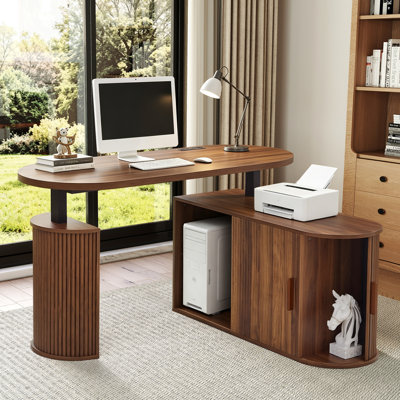 55.12in Wide Electric Adjustable Standing Desk with Storage Cabinet
