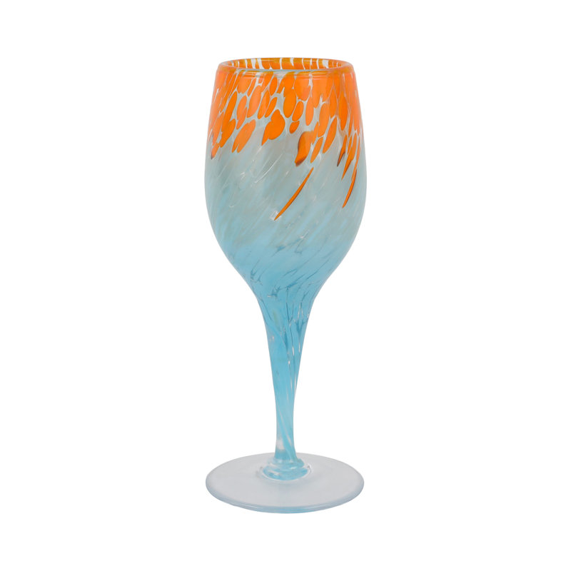Nuvola 14 oz. Verre à vin blanc, Orange / bleu clair