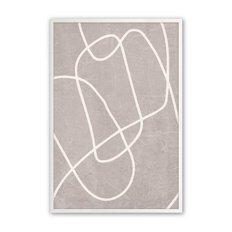 Silent Journey v2, Papier avec cadre simple opaque blanc, H 37 po x l 25 po x P 1,25 po