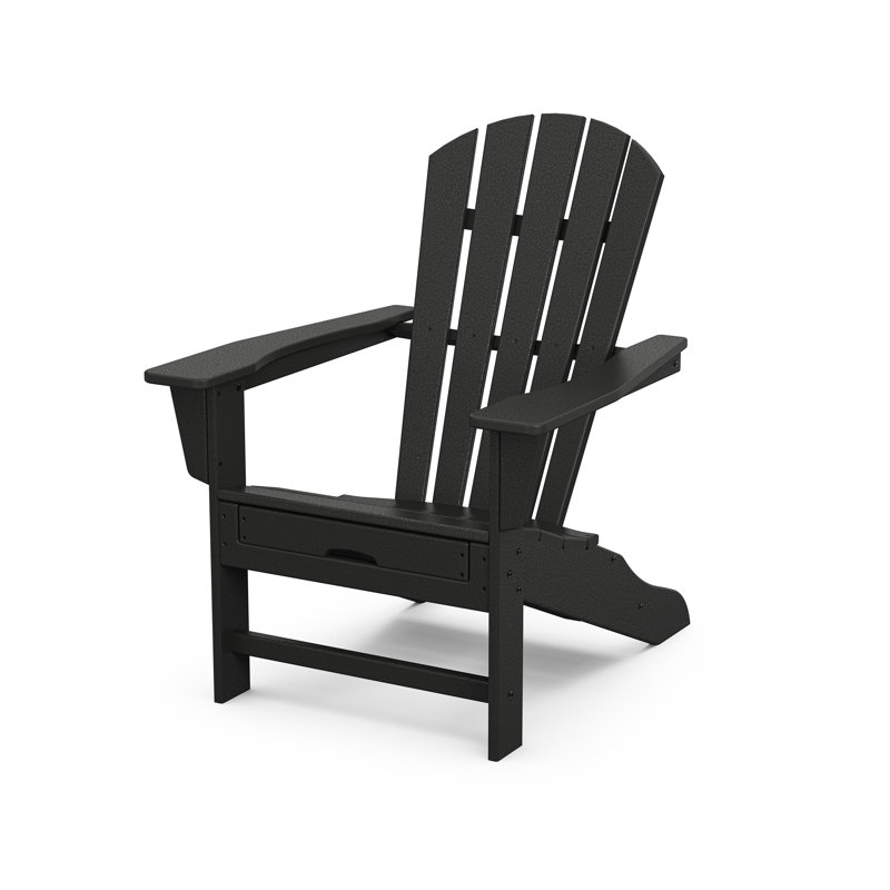 Chaise Adirondack avec repose-pieds POLYWOOD, Noir